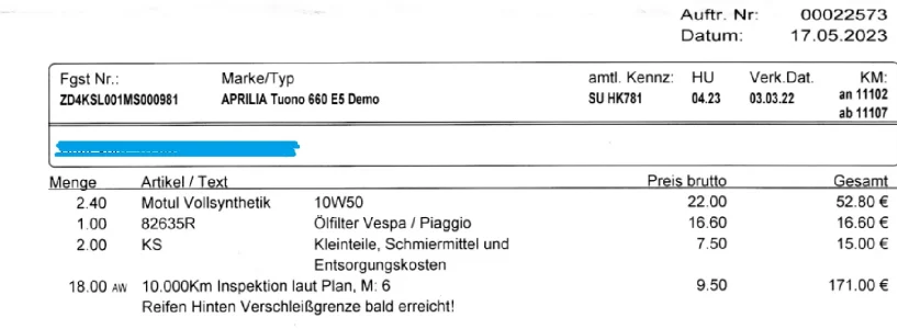 Ausschnitt Rechnung 10000er Inspektion.webp