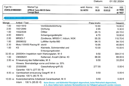 Ausschnitt Rechnung 20000er Inspektion.webp